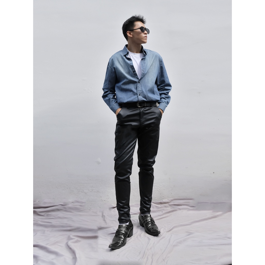 Sơ mi denim xanh thoáng mát