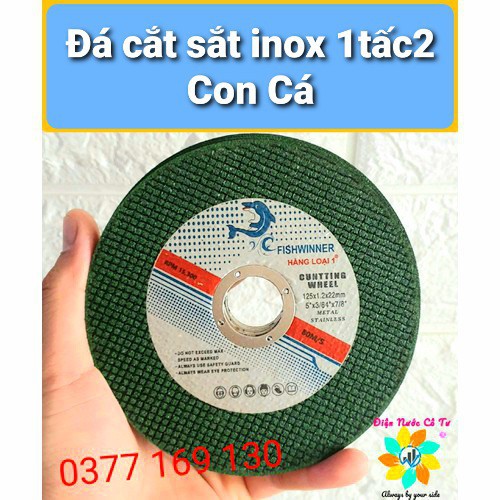 10 viên đá cắt sắt inox 1 tấc Hải Dương 107x16x1.2mm