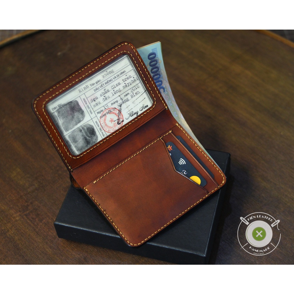Ví nam cao cấp, Ví da màu Patina độc đáo,Hàng thủ công, Bảo hành 5 năm