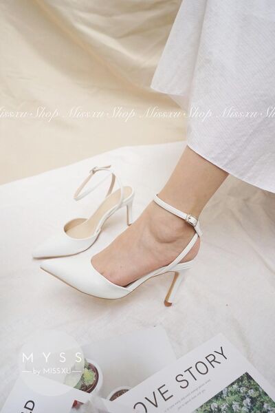 Giày nữ mũi nhọn cài quai sau 7cm thời trang  MYSS - CG193