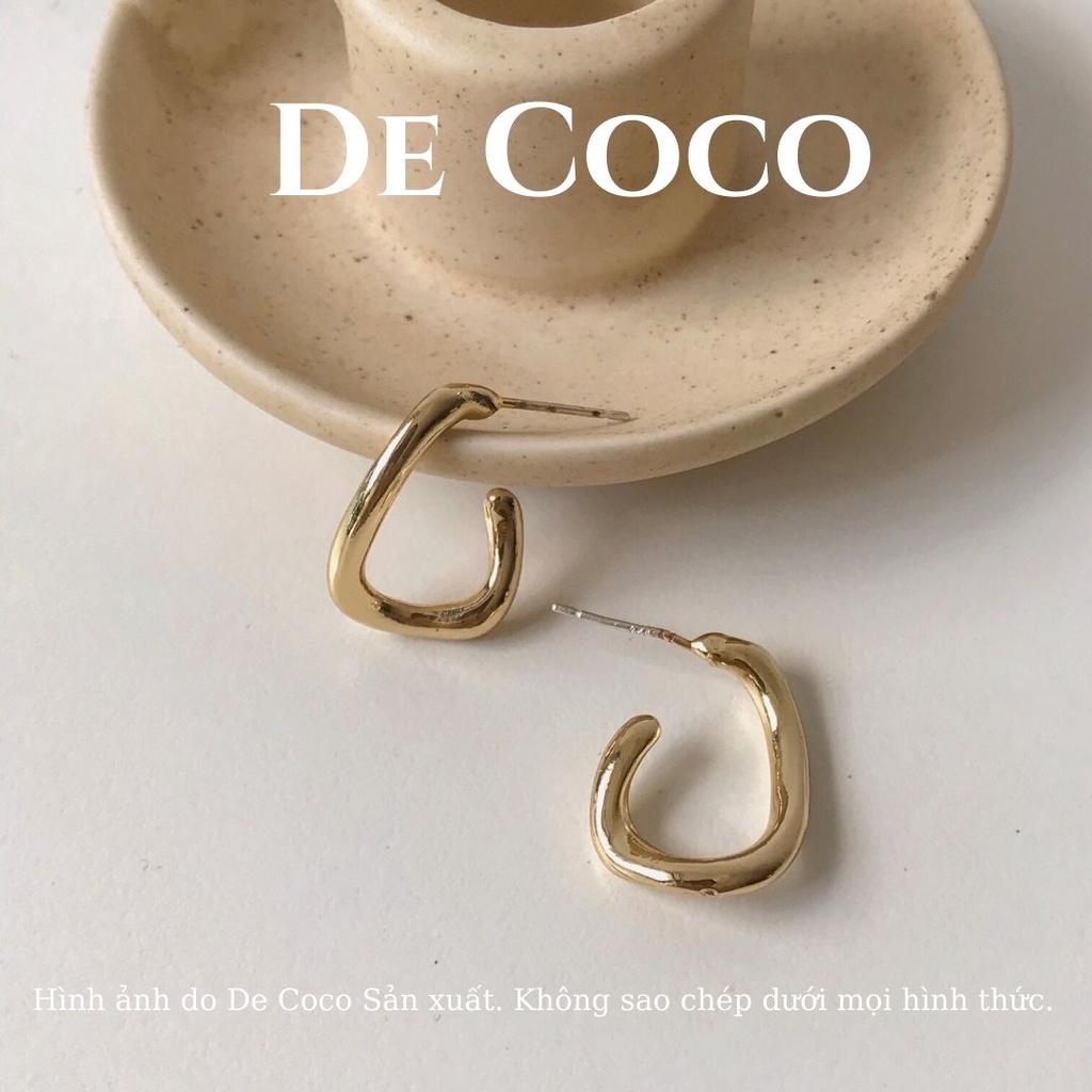 Khuyên tai màu gold Curvy decoco.accessories