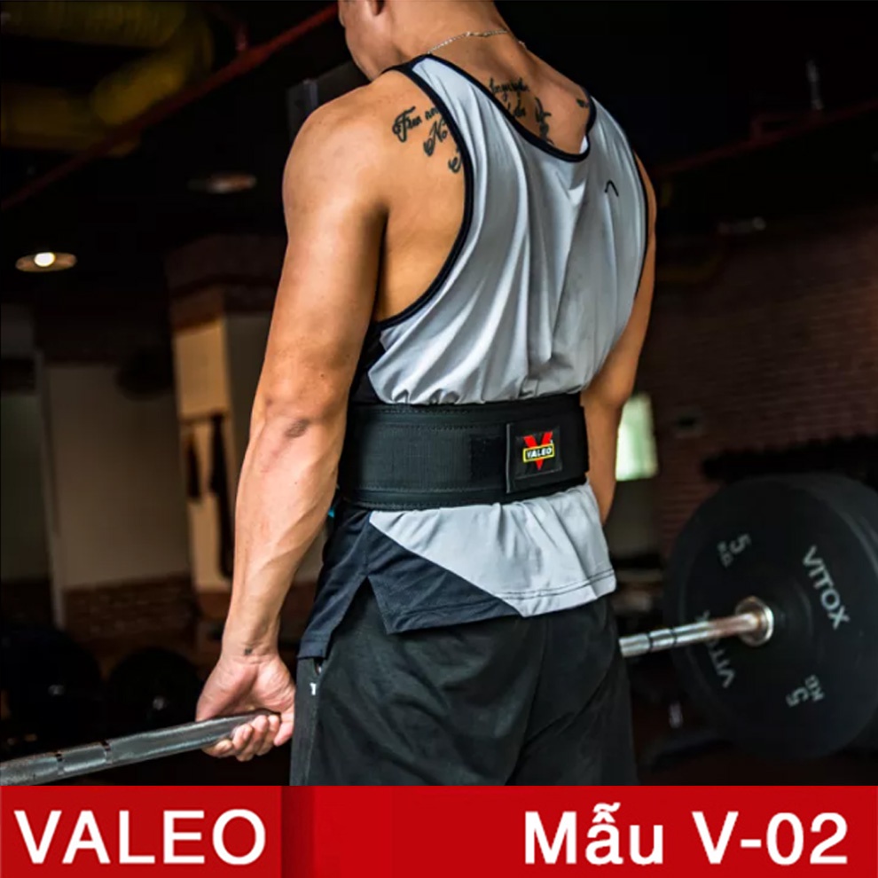 Đai lưng mềm tập Gym Chính hãng Valeo - Bản 12.5cm - hỗ trợ bảo vệ lưng, gánh tạ, deadlift hiệu quả
