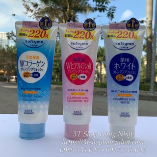 [3 màu] Sữa rửa mặt Kose Softymo Collagen - Nhật Bản
