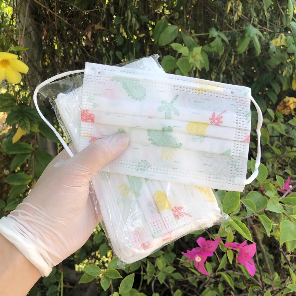 Khẩu Trang Trẻ Em 5 Màu 1 Hộp 50 Chiếc Mềm Mại, Chống Khuẩn, Chống Tia Uv, An Toàn Cho Sức Khoẻ