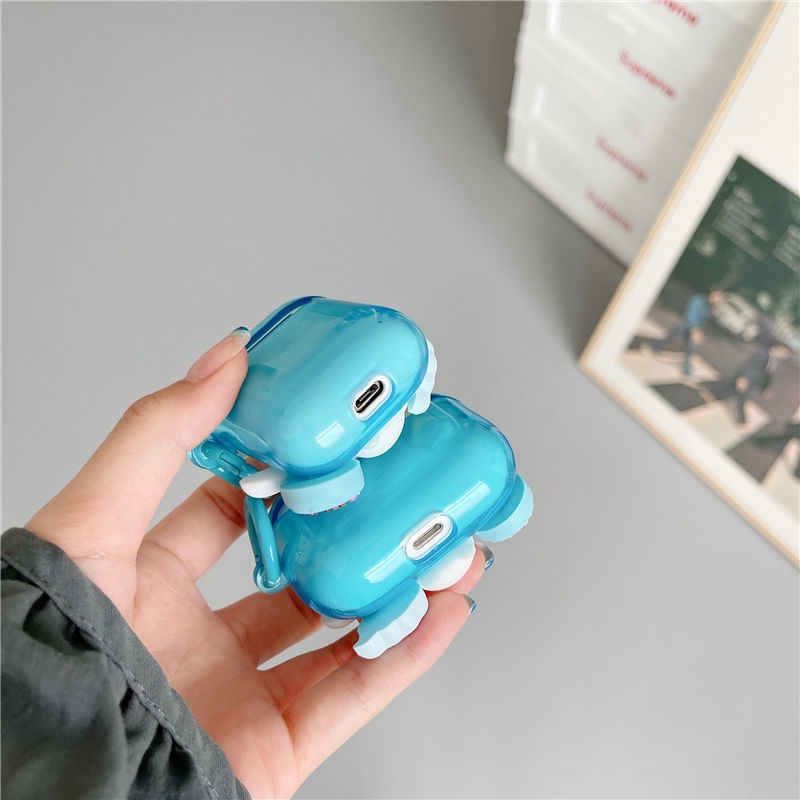 Vỏ bảo vệ hình chú chó cinnamon dễ thương thích hợp cho hộp sạc tai nghe Bluetooth không dây Airpods 1/ 2/ Pro3