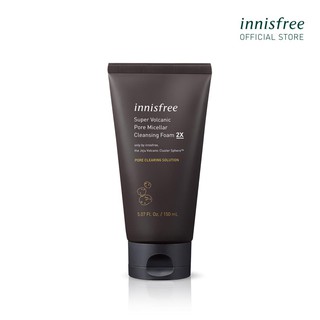 Sữa Rửa Mặt Tạo Bọt Sạch Sâu Chứa Tro Núi Lửa Innisfree Super Volcanic Pore Micellar Cleansing Foam 2X 150ml
