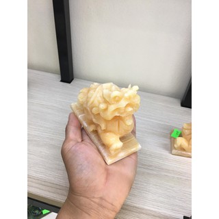 Cặp Tỳ Hưu đá Hoàng Long, đá Ngọc Xanh có đế