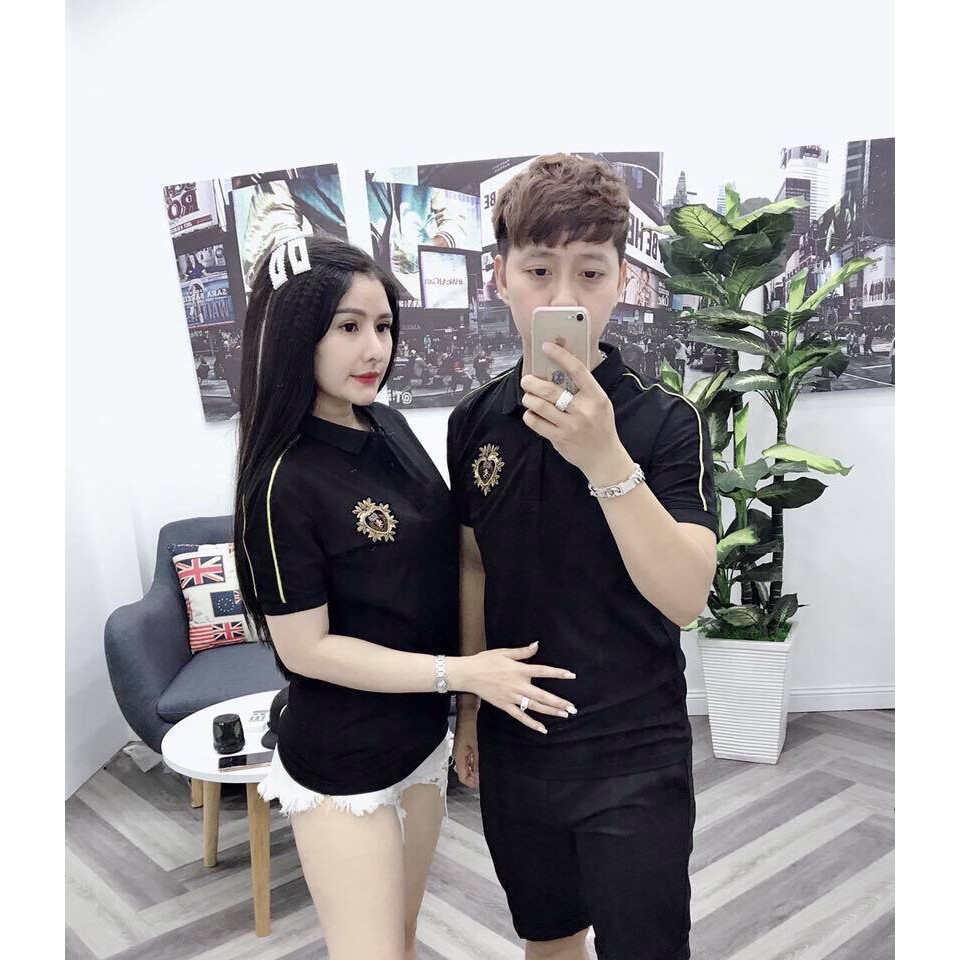 Áo Thun Có Cổ Nam Nữ Logo Thêu Chất Đẹp