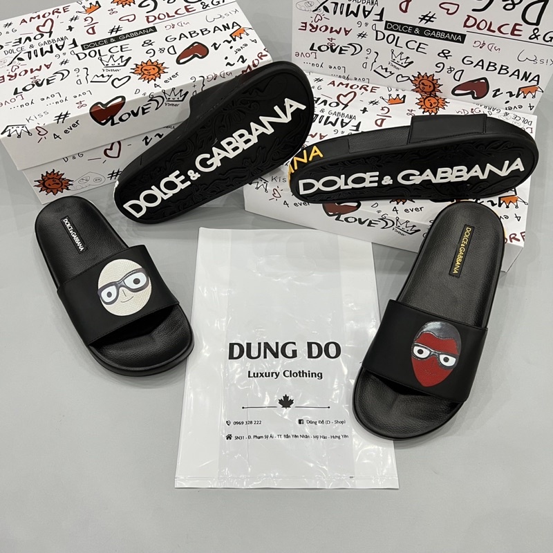Dép lê DG Mặt đỏ  hàng đỉnh cao - Dép lê đế cao su chuẩn hãng