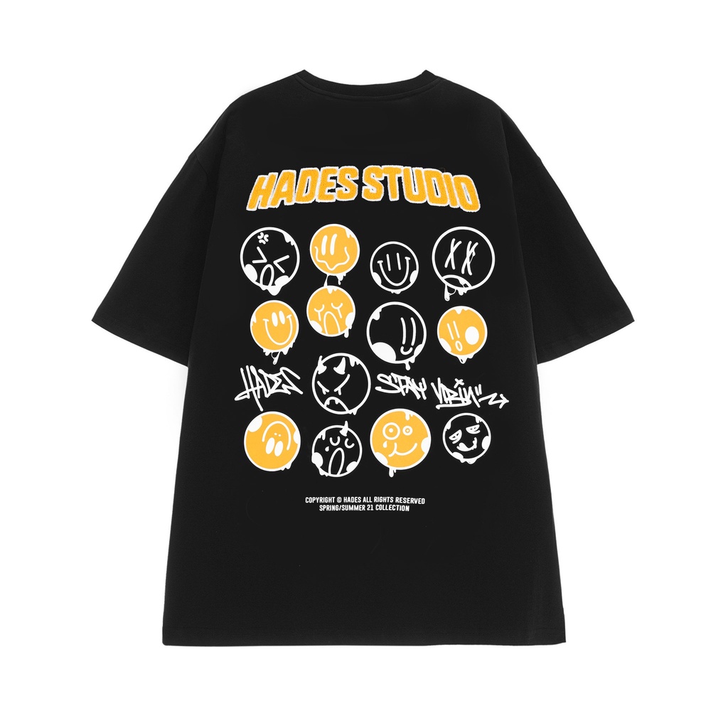 Áo Thun Tay Lỡ Unisex EMOJI 100% Cotton - HADES Brand Chính Hãng | BigBuy360 - bigbuy360.vn