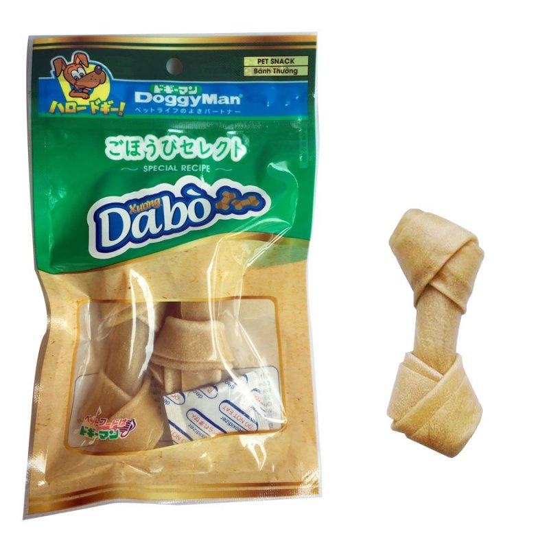 XƯƠNG GẶM DA BÒ SẠCH RĂNG THƠM MIỆNG CHO CHÓ DOGGYMAN MINI BONE 10 CÂY