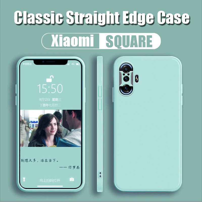 Ốp điện thoại silicon dẻo hình vuông cho Xiaomi Redmi K40 Gaming Redmi Note 10s 10