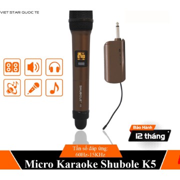 Micro Không Dây  K5 + Kèm Đầu Thu   ÂM THANH  HAY