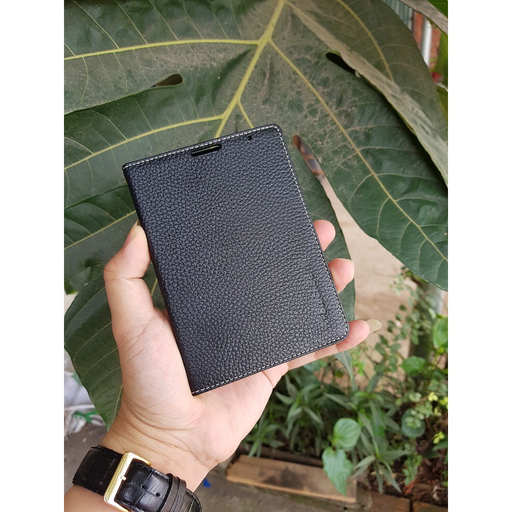Bao da cầm tay máy Blackberry Passport Silver (dạng gấp sổ / chất liệu da bò thật)