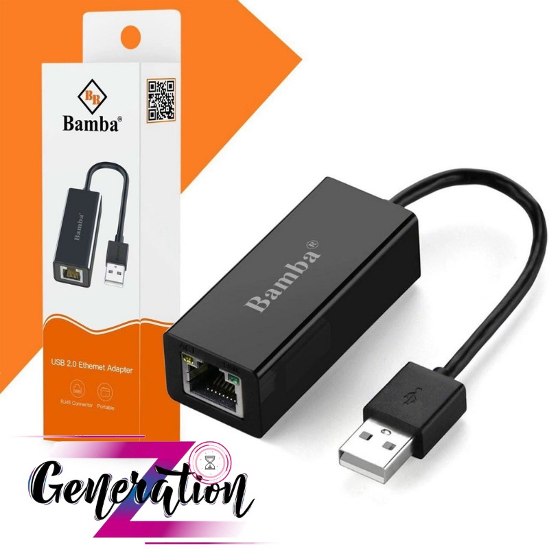 [Mã ELFLASH5 giảm 20K đơn 50K] Cáp chuyển USB 2.0 ra LAN BAMBA - Cable USB 2.0 to LAN BAMBA