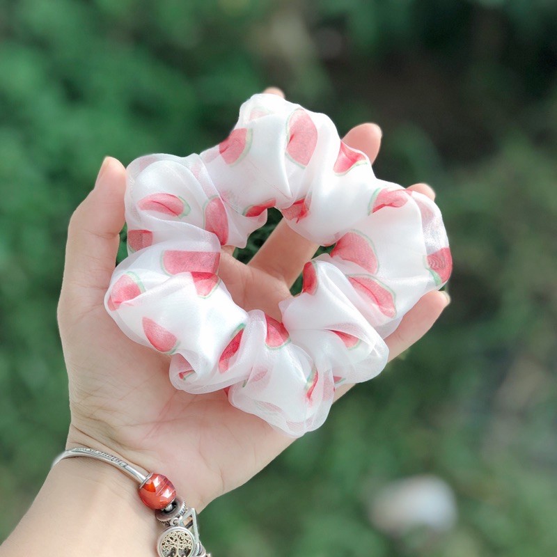 Buộc tóc SCRUNCHIES trái cây 2 lớp siêu xinh