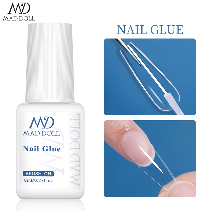 Bộ 2 Lọ Keo Dán Móng Tay Giả 8ml Trang Trí Nghệ Thuật