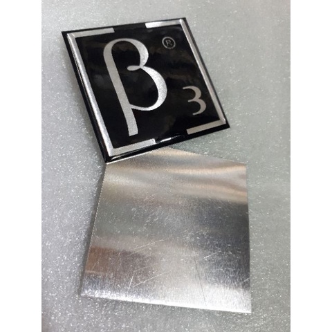 Tem dán thùng loa B3 nhựa dẻo vuông màu đen