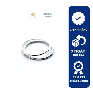 Nhẫn bạc tròn trơn basic cá tinh, đơn giản Trang sức Keely Valda