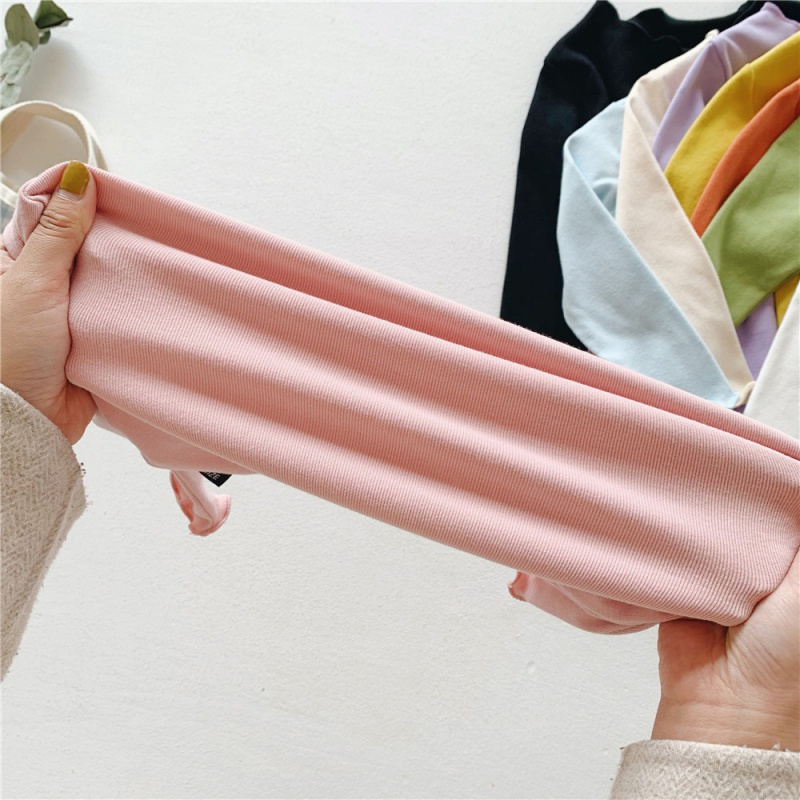Áo thun cotton bé gái tay dài thoáng khí thoải mái thời trang