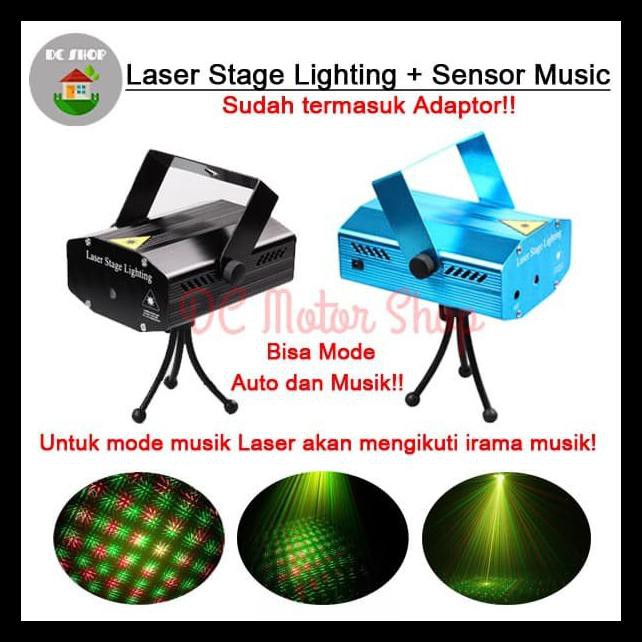 Đèn Led Laser Mini Cảm Biến Ánh Sáng Cho Sân Khấu