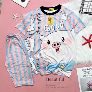 Đồ bộ thun lạnh 3d lửng Boo