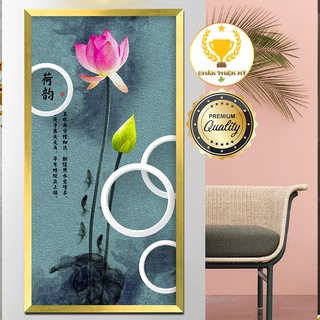[Xưởng tuyển đại lý] Tranh tráng gương treo tường hoa sen