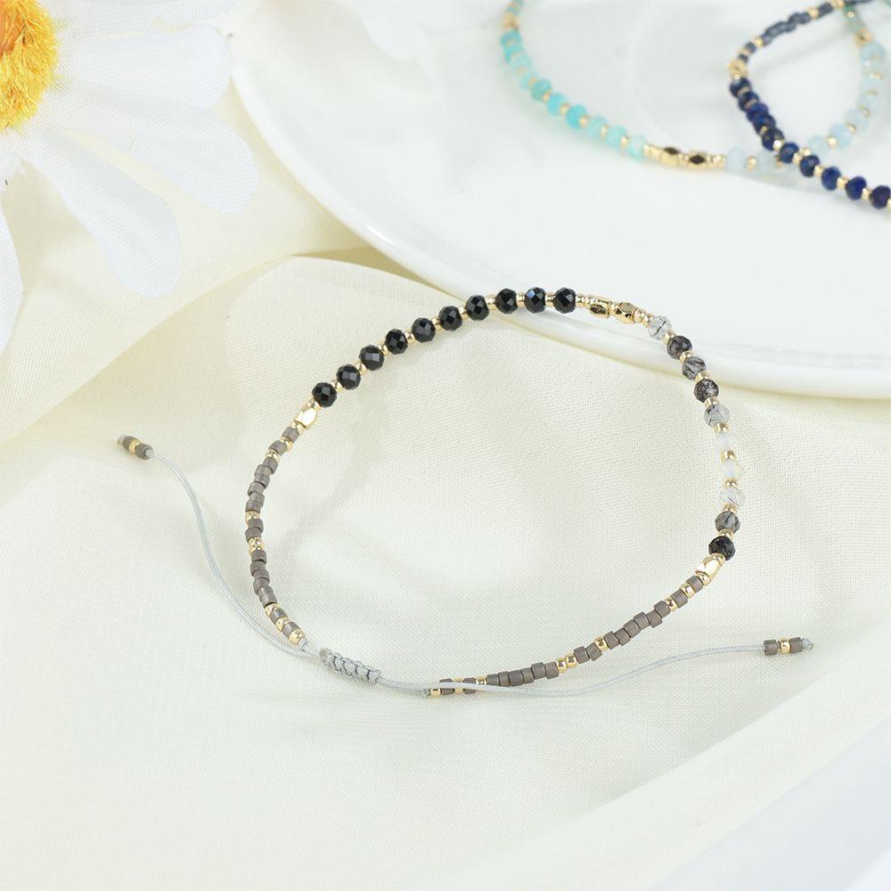 Vòng Tay Dây Bện Phối Hạt Có Thể Điều Chỉnh