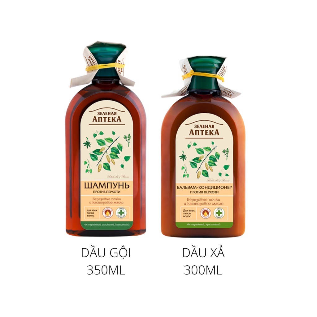 Dầu gội ngăn ngừa và giảm gàu Zelenaya Apteka 350ml