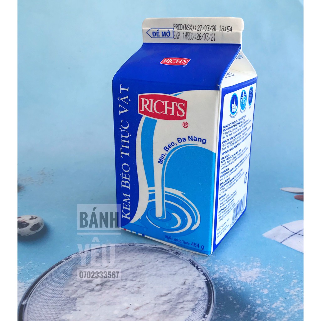 [Chỉ Giao TP.HCM] Kem Rich's lùn 454ml - DL01