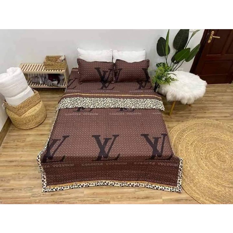 Bộ chăn hè ga gối 5 món poly cotton.