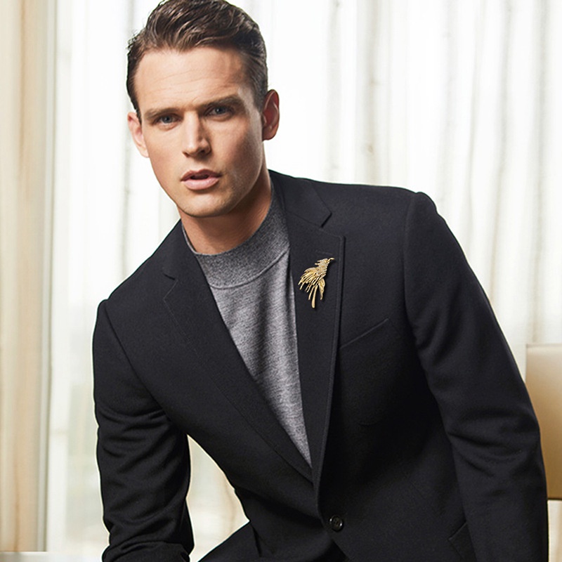 Ghim Cài Áo Hình Chim Đại Bàng Đính Đá Sang Trọng Cho Nam