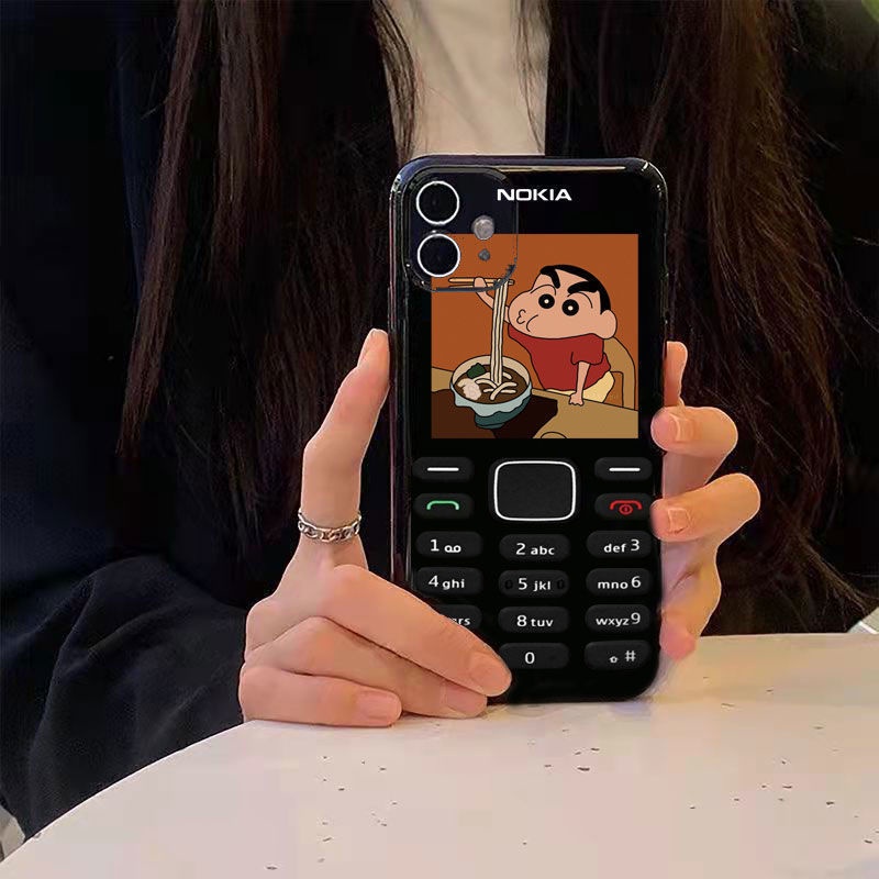 Ốp Điện Thoại Mềm Hình Nokia Shin-Chan Cho Iphone13 / 11 12promax xs xr 7p