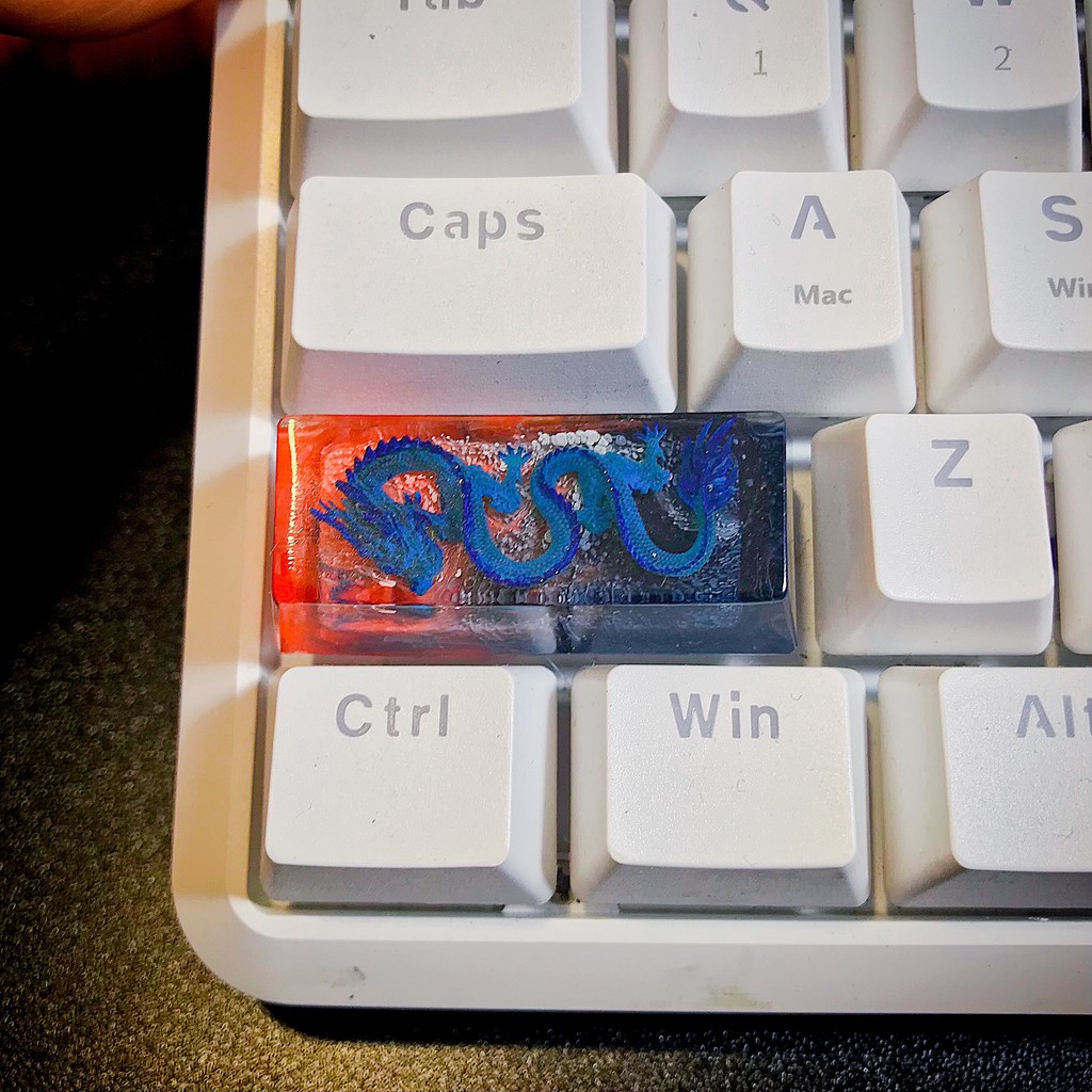 Keycap rồng vàng 🐉 2,25u Enter, Shift trái profile OEM - Keycap Dragon trang trí bàn phím