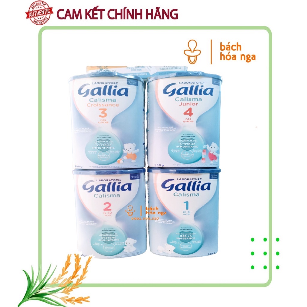 [Pháp]Sữa Gallia Calisma Pháp số 1-2-3-4 hộp 800g