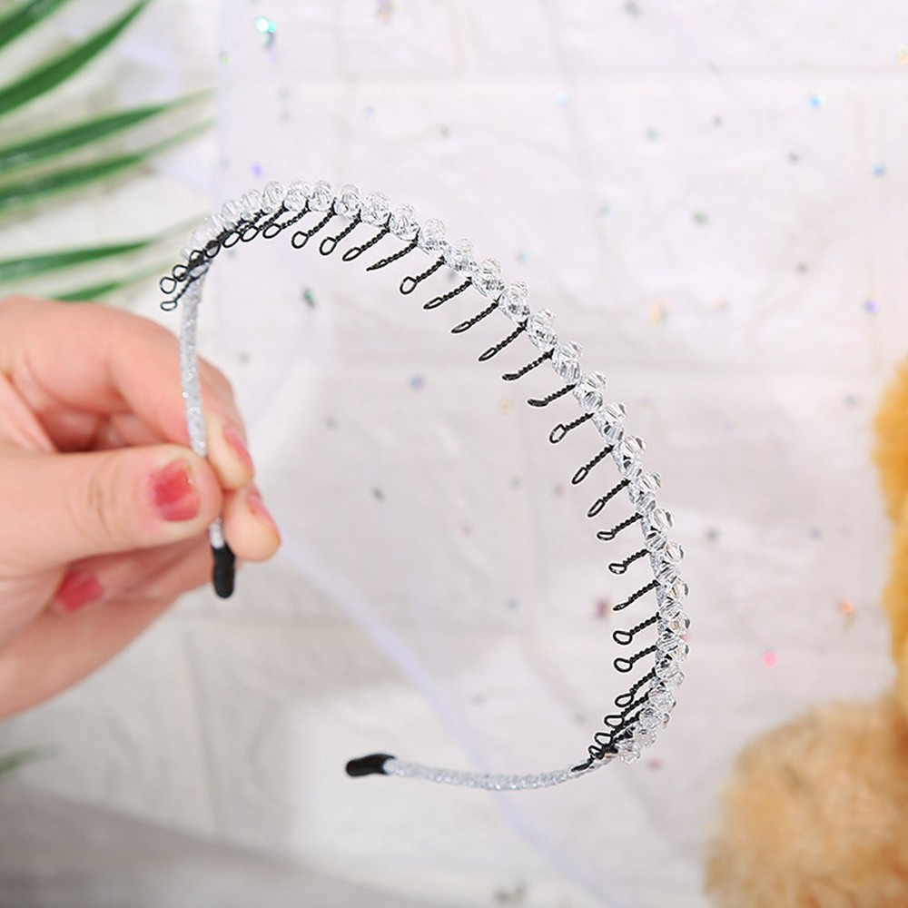 Băng Đô Cài Tóc Đính Hạt Thủ Công Không Trượt Nhiều Màu Thời Trang Nhật Hàn Cho Nữ