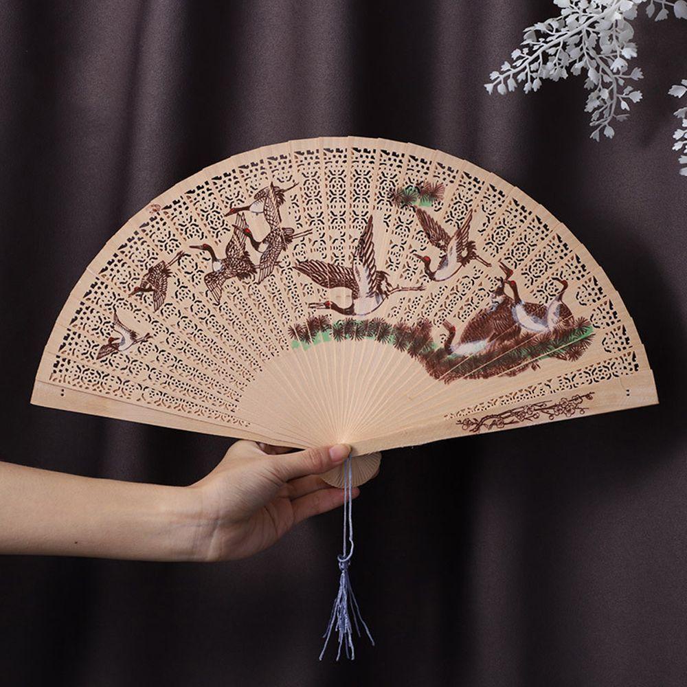 Quạt Cầm Tay In Họa Tiết Phong Cách Trung Hoa Cổ Điển Trang Trí Nhà Cửa / Tiệc Cưới