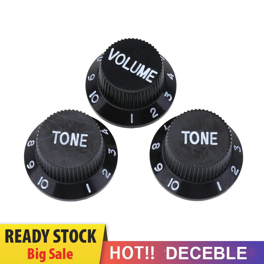 Deceble 3pcs Plastic Electric Guitar Bass Volume Knob Potentiometer Caps