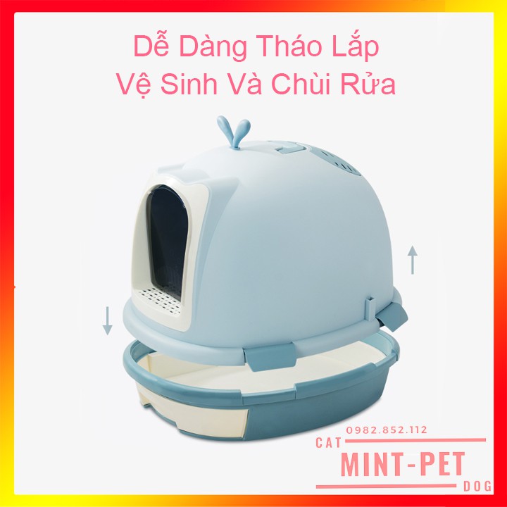 Nhà Vệ Sinh Khay Rút Đáy Hình Cá Voi Xinh #MintPet