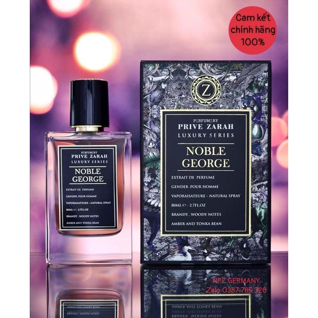 Nước hoa Dubai NOBLE GEORGE PRIVEZARAH - lấy cảm hứng từ penhaligons lord george