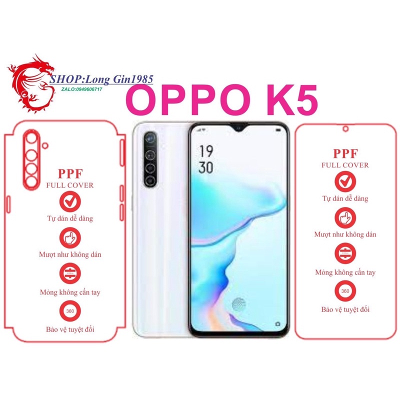 Oppo K5 miếng dán trong Ppf mặt sau và mặt trước chống va đập chống trầy xước