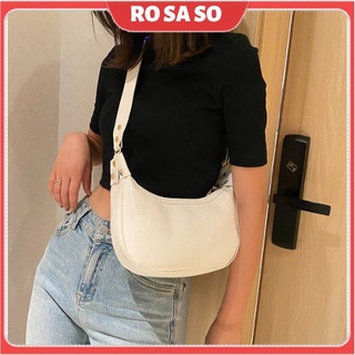Túi xách nữ kẹp nách đeo vai da cá sấu du lịch đi chơi ROSASO TX55