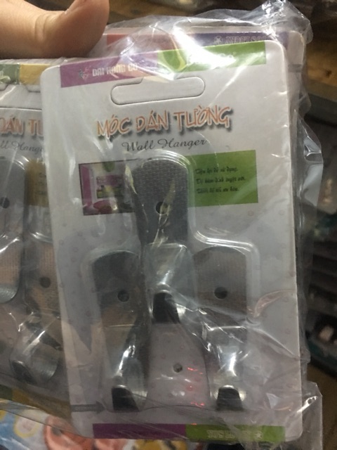 Combo 10 vỉ móc dán tường inox loại 2cái hoặc 3cái hÀng việt Nam loại nhỏ
