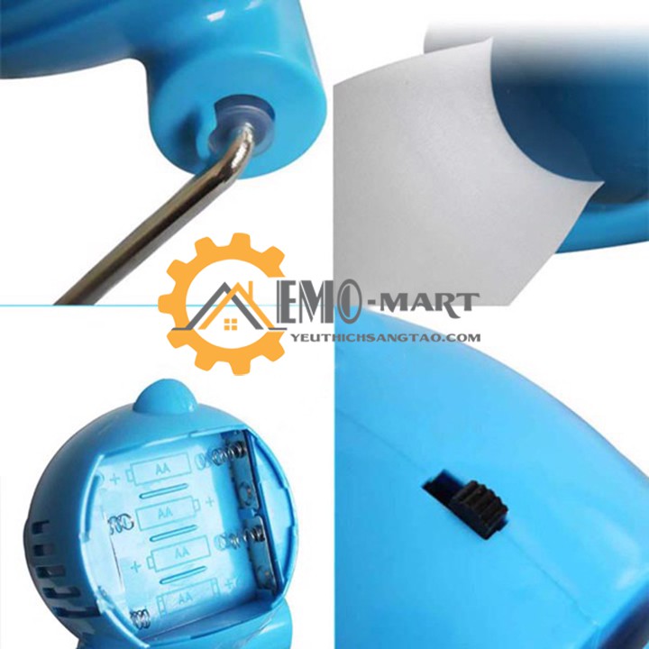 💥 Quạt con cóc mini cắm cổng USB 💥 Thiết kế cá tính - Tặng kèm 3 pin AAA
