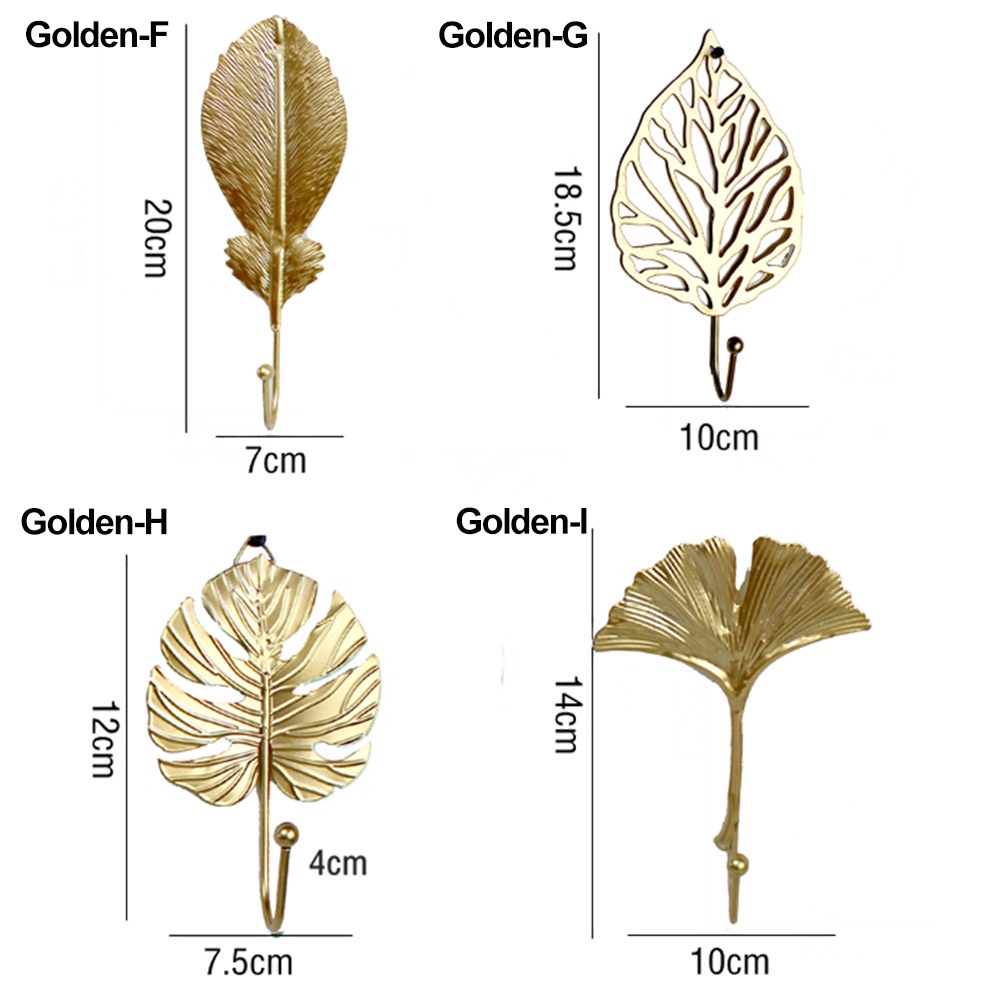 Móc treo khăn bằng sắt rèn hình chiếc lá phong cách Bắc Âu nhiều màu sắc dùng trang trí nhà tắm
