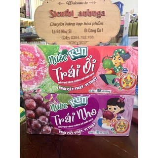 Thùng Nước Trái Cây Kun Trái Nho/Trái Ổi (24 túi x 110ml)