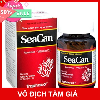 Viên uống Seacan - Hỗ trợ giúp xương khớp chắc khỏe từ canxi tự nhiên (Lọ 60 viên)