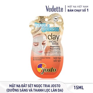 Mặt nạ đất sét Josto Ngọc Trai (Pearl & Quercus)15ml *NUÔI DƯỠNG VÀ CĂNG MỊN LÀN DA*