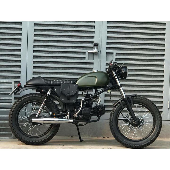 Đèn hậu tròn thép- độ các dòng xe classic- cafe racer, tracker, street cub