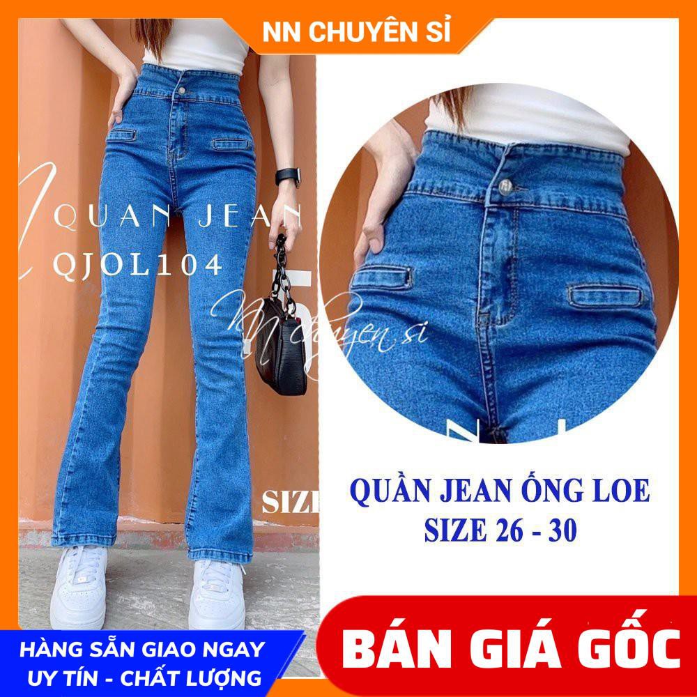 QUẦN JEAN DÀI ỐNG LOE CỰC XINH - QUẦN JEAN LOE - QUẦN BÒ LƯNG CAO ỐNG LOE QJOL104 ⚡100% ẢNH THẬT⚡